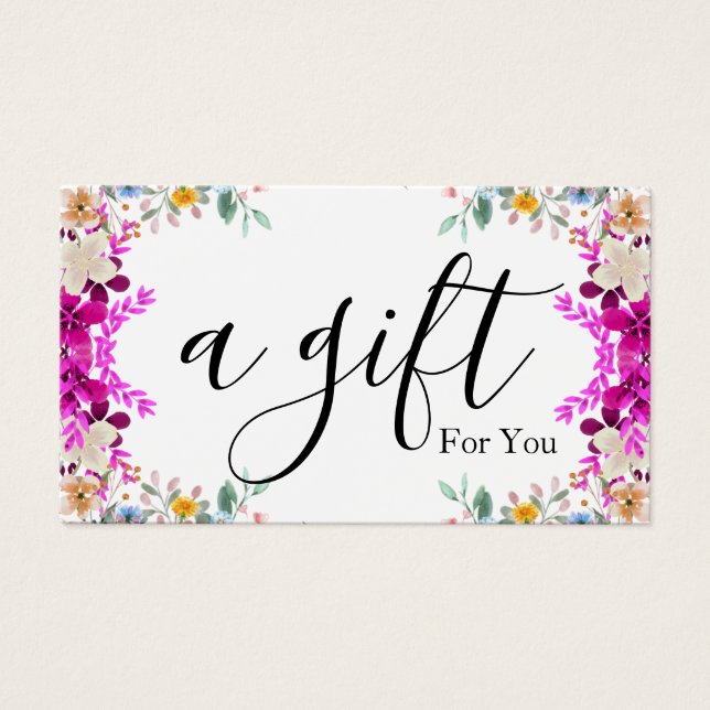 Cartes De Visite Certificat cadeau d'entreprise simple et moderne (Devant)