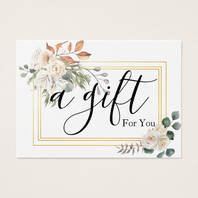 Cartes De Visite Certificat cadeau d'entreprise simple et moderne (Devant)