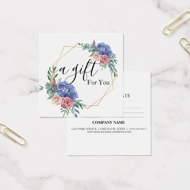 Cartes De Visite Certificat cadeau d'entreprise simple et moderne (Bureau)