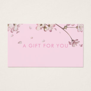 Cartes De Visite Certificat Cadeau Fleur De Delicate Blossom Rose