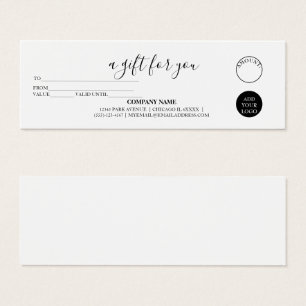 Cartes De Visite Certificat cadeau simple moderne Boulangerie gâtea