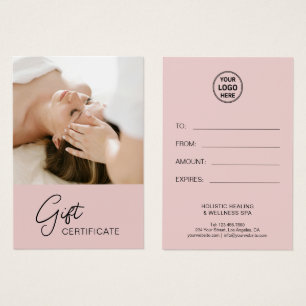 Cartes De Visite Certificat Cadeau Thérapeute Holistique Coach Sant