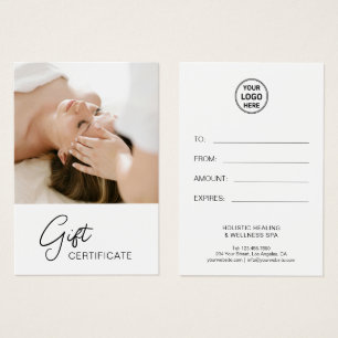Cartes De Visite Certificat Cadeau Thérapeute Holistique Coach Sant