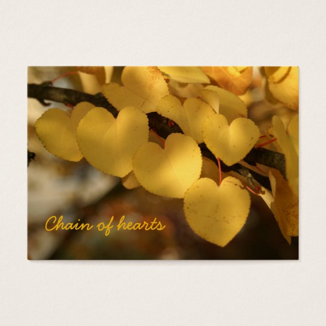 Cartes De Visite chaîne de coeurs (Devant)