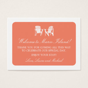 Cartes De Visite Chaises Adirondack Étiquette Faveur mariage