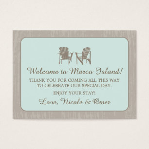 Cartes De Visite Chaises Adirondack Étiquette Faveur mariage