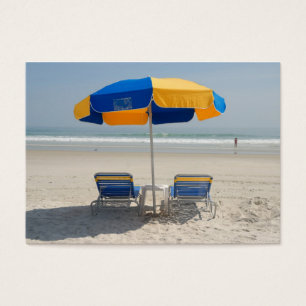 Cartes De Visite chaises de plage vides