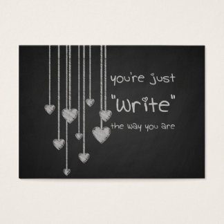 Cartes De Visite Chalk Board Heart School Enfants Valentines en vra