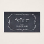 Cartes De Visite Chalkboard Look Custom Cadeau Tags<br><div class="desc">Nos étiquettes personnalisées modernes et chic peuvent être utilisées comme étiquettes cadeaux,  cartes de contact,  articles étiquettes,  et plus encore. Les possibilités sont infinies alors allez-y et utilisez-les de façon créative. Des couleurs personnalisées sont également disponibles sur demande.</div>