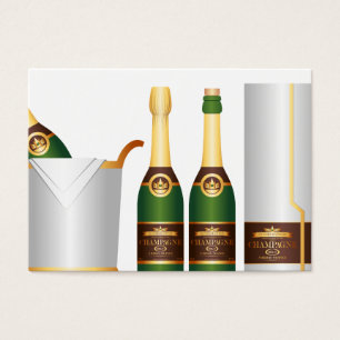 Cartes De Visite champagne bottles