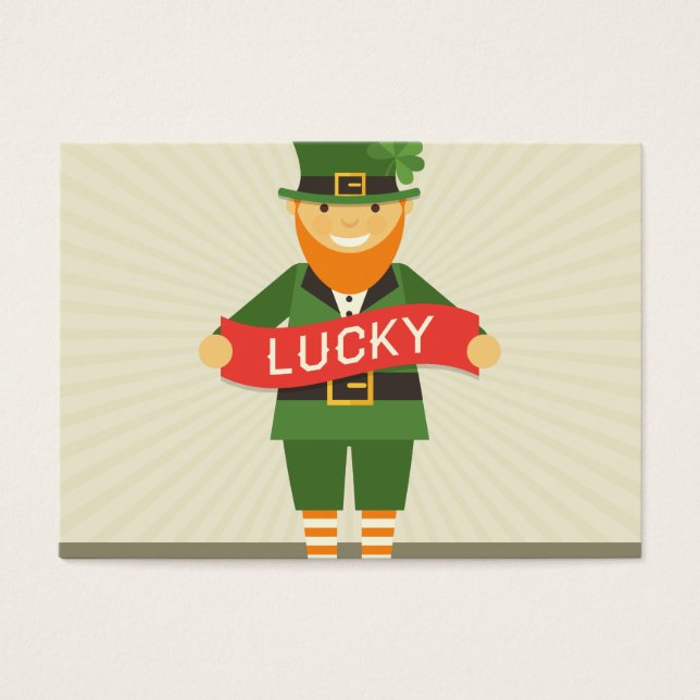 Cartes De Visite chanceux leprechaun (Devant)