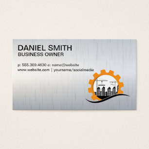 Cartes De Visite Chantier de construction ouvrier