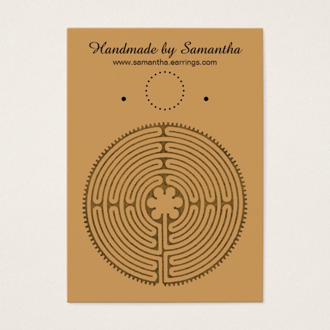 Cartes De Visite Chartres Labyrinthe style antique + vos idées (Devant)