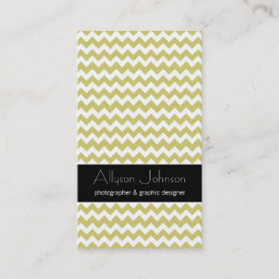 Cartes de visite Chartreuse Chevron Design