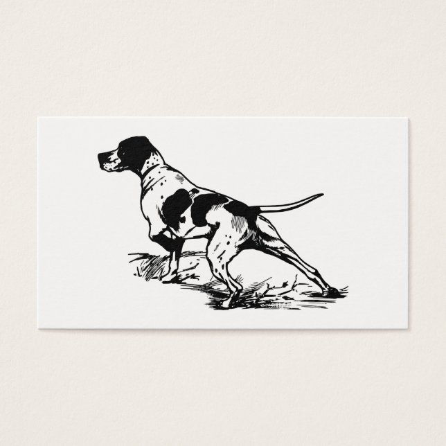 Cartes De Visite Chasse au chien (Devant)
