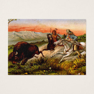 Cartes De Visite Chasse de Buffalo de PIÈCE EN T