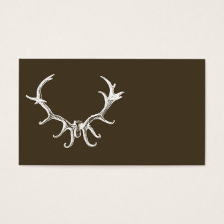 Cartes De Visite Chasse Rustique élégant Deer Antler Retro Stag