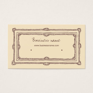 Cartes De Visite Châssis Doodle Brown crème Porte-oreille Beige