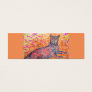 Cartes De Visite chatte pavé ensoleillé