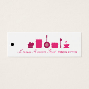 Cartes De Visite Chaud Rose Catering Business Produit Hang Étiquett