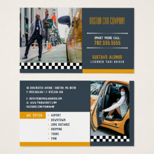 Cartes De Visite chauffeur de taxi Compagnie de taxi