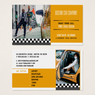 Cartes De Visite chauffeur de taxi Compagnie de taxi