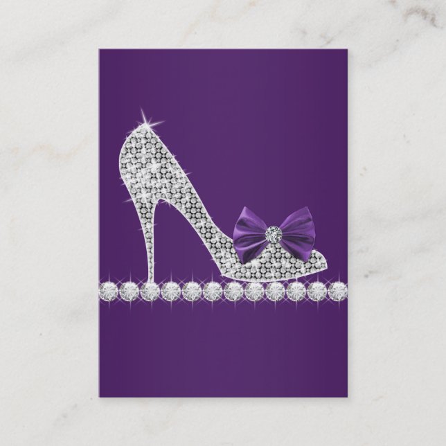 Cartes de visite Chaussure à talons hauts violette (Devant)