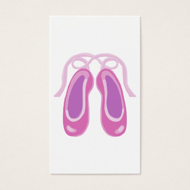 Cartes De Visite Chaussure de ballet rose (Devant)