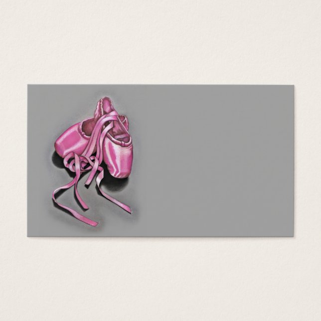 Cartes De Visite Chaussures en Ballon Rose (Devant)