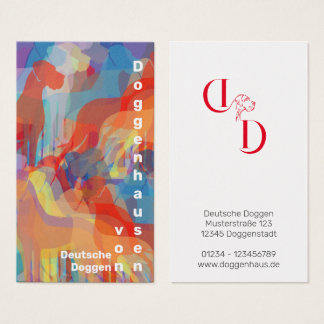 Cartes De Visite Chenil pour Grand Danois Rouge Fantaisie 