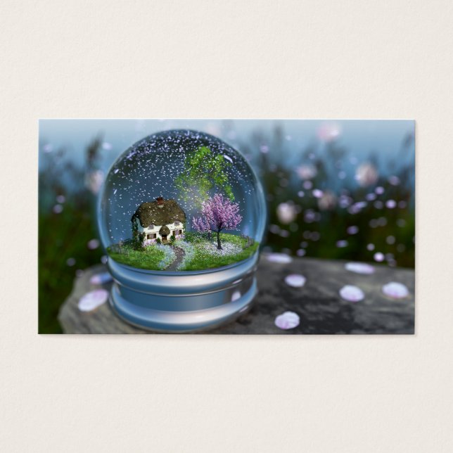 Cartes De Visite Cherry Blossom Globe Signets (Devant)