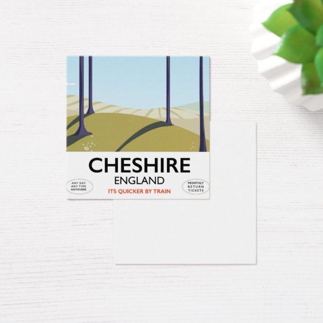 Cartes De Visite Cheshire, affiche de voyage en Angleterre (Bureau)