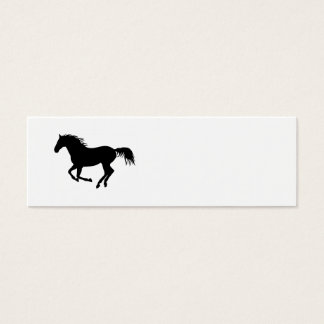Cartes De Visite Cheval de course Noir Silhouette Black Horse Impri