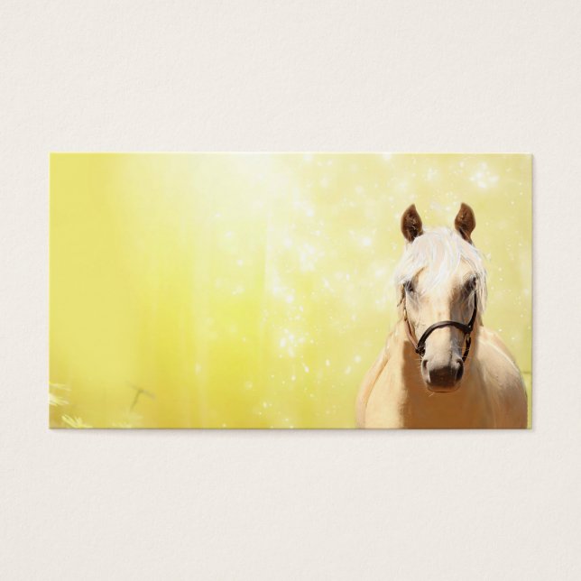 Cartes De Visite cheval Palomino (Devant)