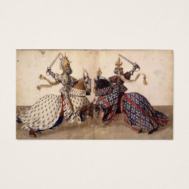 Cartes De Visite Chevalier jouant (Devant)