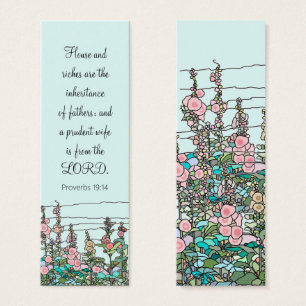 Cartes De Visite Chic Moderne Aquarelle Mint Rustique Fleur Signet
