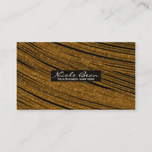 Cartes de visite chic noir pailleté scintillant or