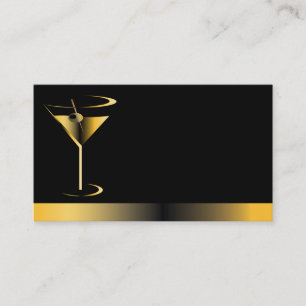Cartes de visite chics de barman