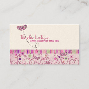 Cartes de visite chics de boutique