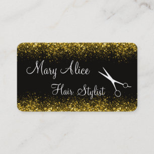 Cartes de visite chics de coiffeur