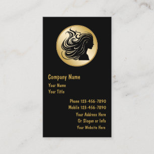 Cartes de visite chics de coiffure