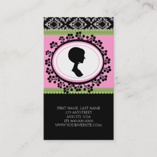 Cartes de visite chics de silhouette