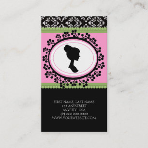 Cartes de visite chics de silhouette