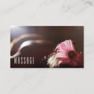 Cartes de visite chics de thérapie de massage