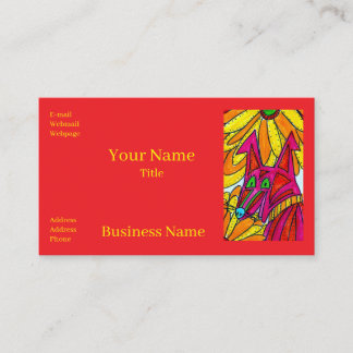 Cartes de visite Chien Coloré Excitant