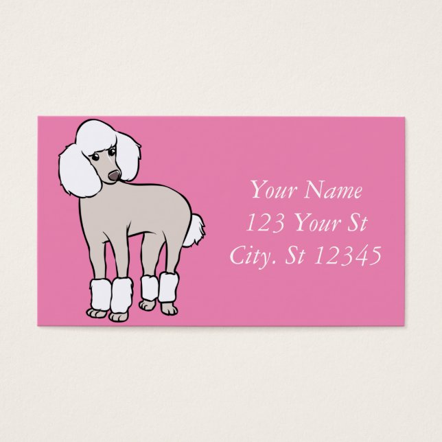 Cartes De Visite Chien de caniche standard Thunder_Cove (Devant)