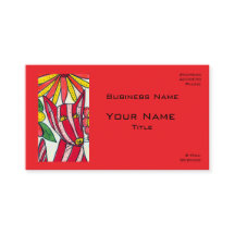 Cartes de visite Chien Rayé Rouge
