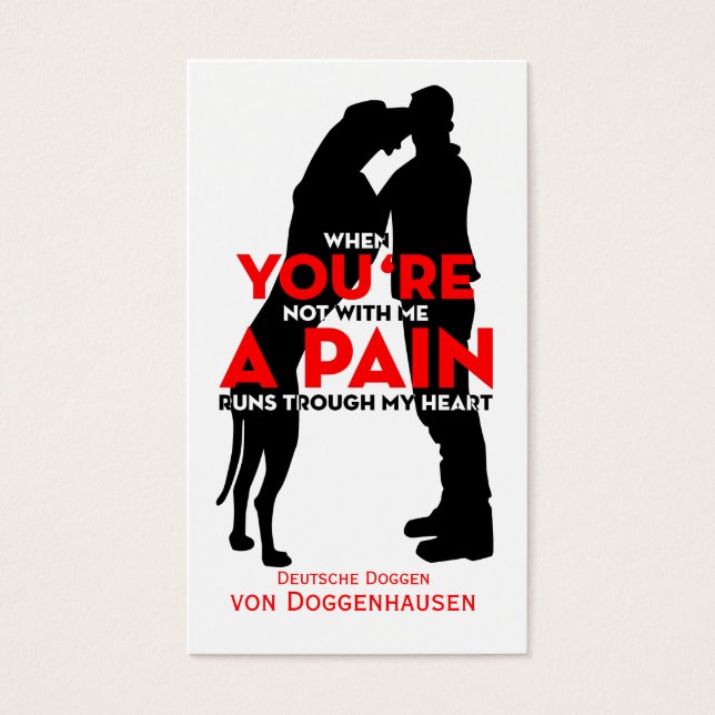 Cartes De Visite Chien sans hommes (Devant)