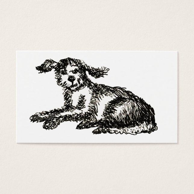 Cartes De Visite Chien shaggy (Devant)