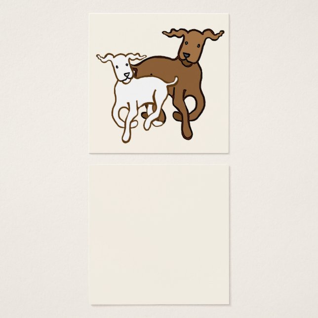Cartes De Visite Chiens marchant (Devant & derrière)
